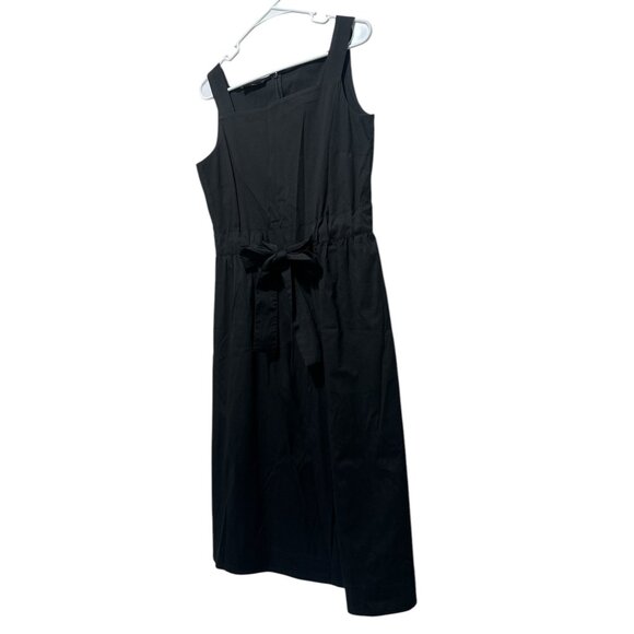 Lafayette 148 Old Money Preppy Midi dress Large 14 Black Square Neck Fit-Flare - Picture 16 of 16